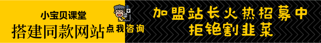 加盟小宝贝网创，加盟搭建同款知识付费资源网站，实现长期稳定被动收入~-小宝贝网创分享