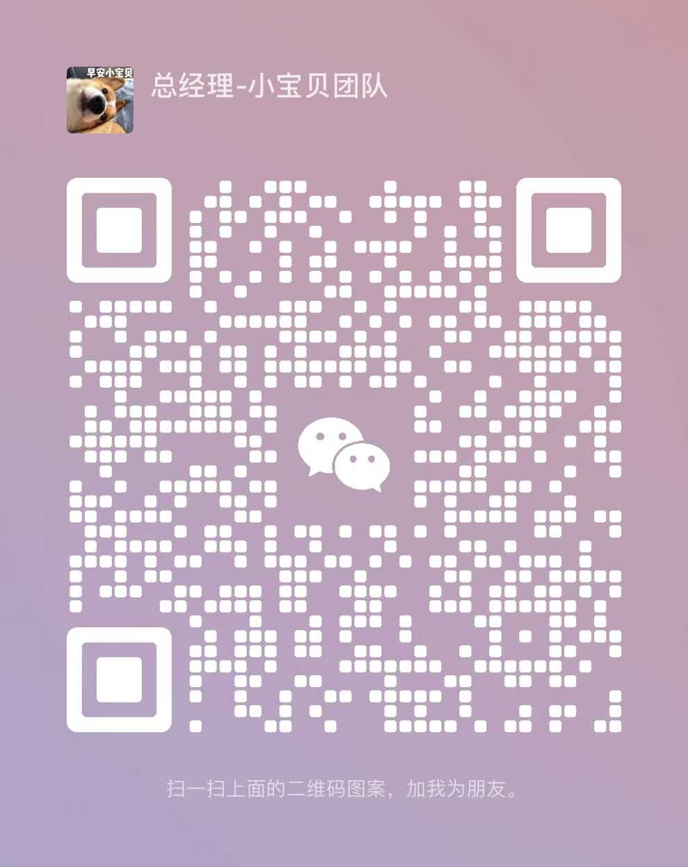 扫一扫加微信-小宝贝团队